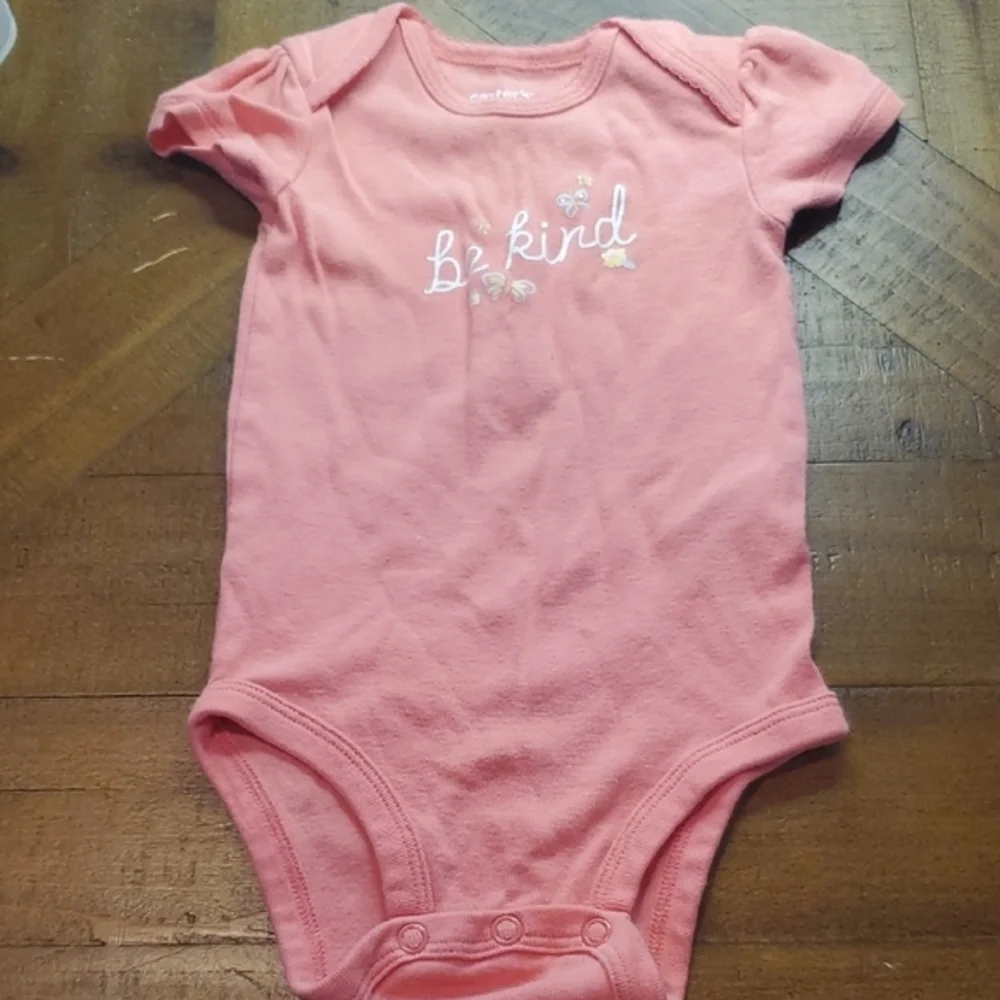 🐻 Carter's Pink 'b kind' Baby Bodysuit